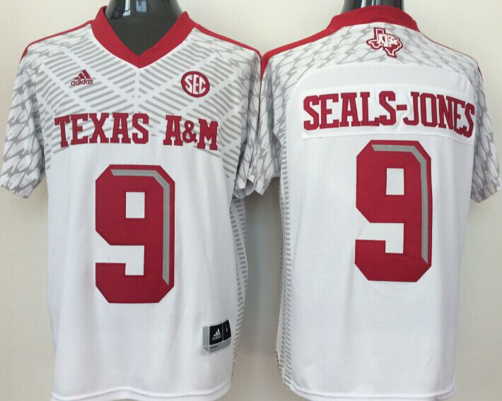 Men's Texas A&M Aggies Ricky Seals-Jones #9 White Jersey